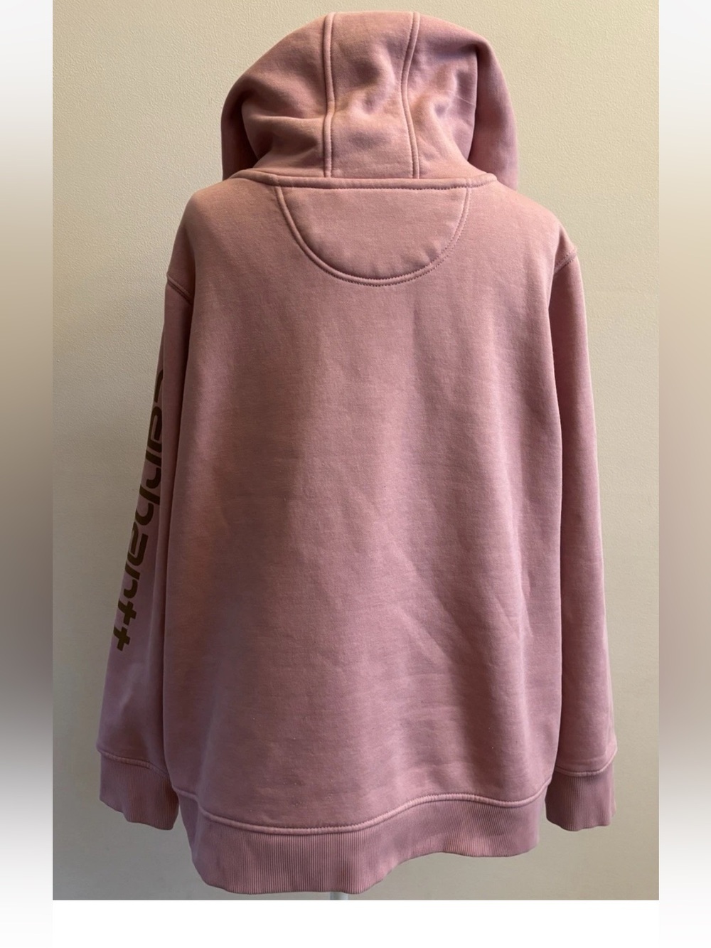 Carhartt Pink Hoodie Womens XXL 20 Relaxed Fit Logo Sleeve - Picture 4 of 8